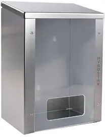 HYGOSTAR Distributeur acier inox, fenêtre plexi, argent