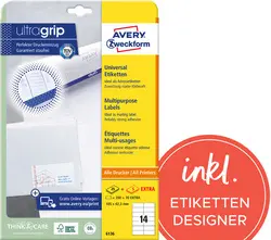 AVERY Zweckform Etiquette universelle, 105 x 148 mm, blanc