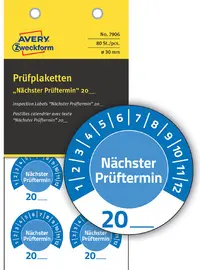 AVERY Zweckform Prüfplaketten "Nächster Prüftermin", blau