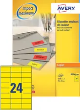 AVERY Etiquette d'adresse, 70 x 35 mm, rouge fluo
