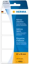 HERMA Etiquette d'adresse, 95 x 48 mm, plié en zigzag, blanc