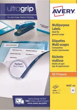 AVERY Etiquette multi-usage, 105 x 42,3 mm, blanc