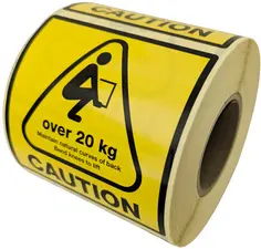 rillprint Étiquette d'avertissement "CAUTION OVER 20 KG