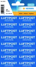 HERMA Textetiketten "MIT LUFTPOST", 12 x 40 mm, blau / weiß