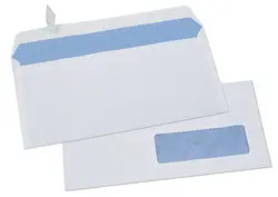 GPV Enveloppes ECO, DL, 110 x 220 mm, avec fenêtre, blanc