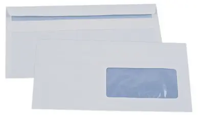 GPV Enveloppes ECO, DL, 110 x 220 mm, avec fenêtre, blanc