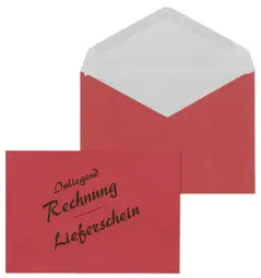 MAILmedia Briefumschlag DL "Lieferschein/Rechnung", rot