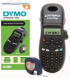 DYMO Etiqueteuse manuelle "LetraTag LT-100H Black", noir