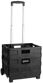 pavo Chariot de transport avec bac rabattable, charge 25 kg
