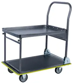 pavo Chariot à étages, capacité: 150 kg, gris foncé