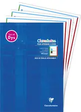 Clairefontaine Bloc de feuilles DYS, A4, 100 pages