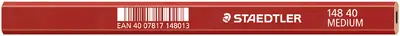 STAEDTLER Crayon de charpentier "moyen", ovale, marron rouge