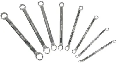 BRÜDER MANNESMANN Jeu de clé à anneau, 8 pièces