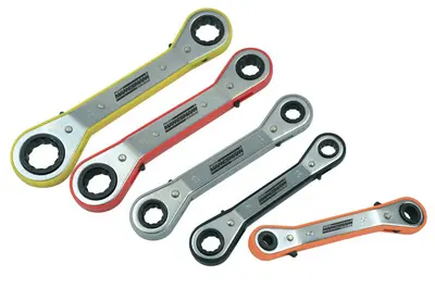 BRÜDER MANNESMANN Kit de clé polygonale à cliquet, 5 pièces