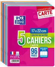 Oxford Cahier piqûre, 170 x 220 mm, seyès, 96 pages,lot de 5