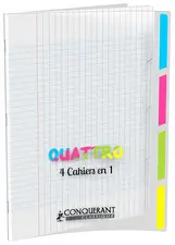 CONQUERANT CLASSIQUE Cahier "QUATTRO", 170 x 220 mm, seyès