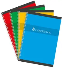 CONQUERANT SEPT Cahier reliure intégrale, 170 x 220 mm 5 x 5