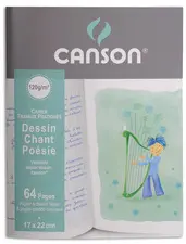 CANSON Cahier poésie et chant, 120 g/m2, 170 x 220 mm