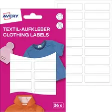 AVERY Étiquette pour textile, 13x45mm, incl. marqueur, blanc