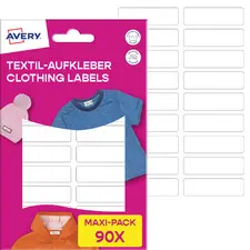 AVERY Étiquette pour textile, 13 x 45 mm, Maxi-Pack, blanc