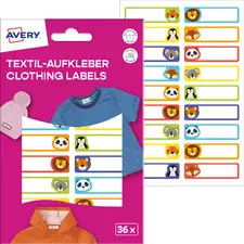 AVERY Étiquette pour textile, 13 x 45 mm, animaux