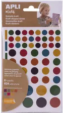 APLI kids Gommettes "Rond", kraft nature, en sachet