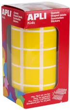 APLI Kids Gommette de couleur "carré", en rouleau, jaune