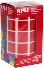 APLI Kids Gommette de couleur "carré", en rouleau, rouge