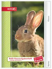ROTH Hausaufgabenheft Tiere für clevere Faule "Hase