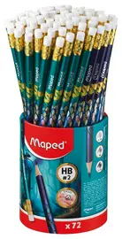 Maped Crayon de papier DRAGON, avec gomme, HB, pot de 72
