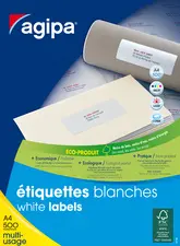 agipa Etiquette universelle, 210 x 297 mm, blanc