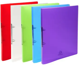 EXACOMPTA Classeur Crystal souple PP, 2 anneaux, A4, cristal