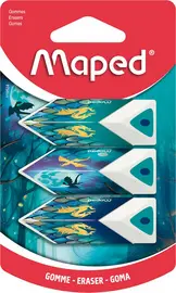 Maped Gomme en plastique Pyramide DRAGON, blister de 3