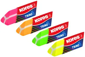 Kores Gomme en plastique "Trino", fluorescent