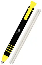 Läufer Stylo-gomme en plastique, 2 gommes de rechange, jaune