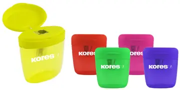 Kores Taille-crayons "Deposito one", de couleurs assorties