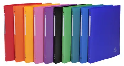EXACOMPTA Classeur souple, PP, 4 anneaux, A4, blanc