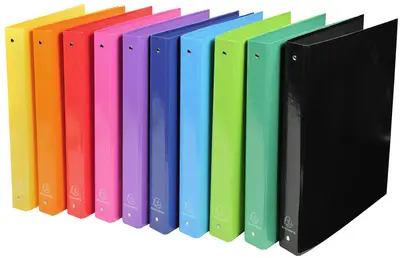 EXACOMPTA Classeur à anneaux Iderama, 4 anneaux, A4, rouge