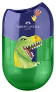 FABER-CASTELL Taille-crayon 2 trous "Dino", vert/bleu
