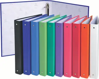 EXACOMPTA Classeur rembordé PP, A4, 4 anneaux, bleu clair