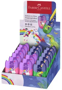 FABER-CASTELL Taille-crayon "Dino/Licorne", en présentoir