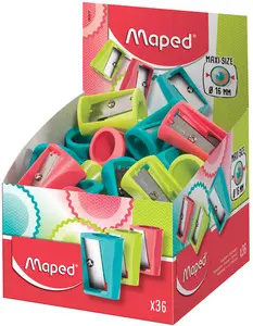 Maped Taille-crayon Vivo, en plastique, présentoir de 36