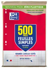 Oxford Feuilles simples perforées, A4, Seyès, MAXI PACK