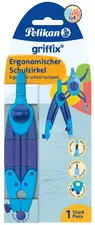 Pelikan Compas scolaire griffix Bleu, boîte pliable