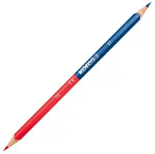 Kores Crayons de couleur TWIN, triangulaire, bleu / rouge