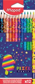 Maped Crayon de couleur PIXEL PARTY, étui carton de 12