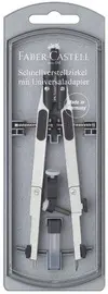 FABER-CASTELL Compas à réglage rapide, argent / noir