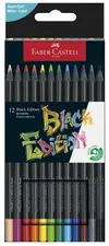 FABER-CASTELL Crayon de couleur Black Edition, étui de 36