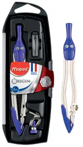 Maped Boîte de compas Origin, 3 pièces, assorti