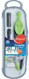 Maped Boîte de compas Graphic 360 degrés, avec anneau